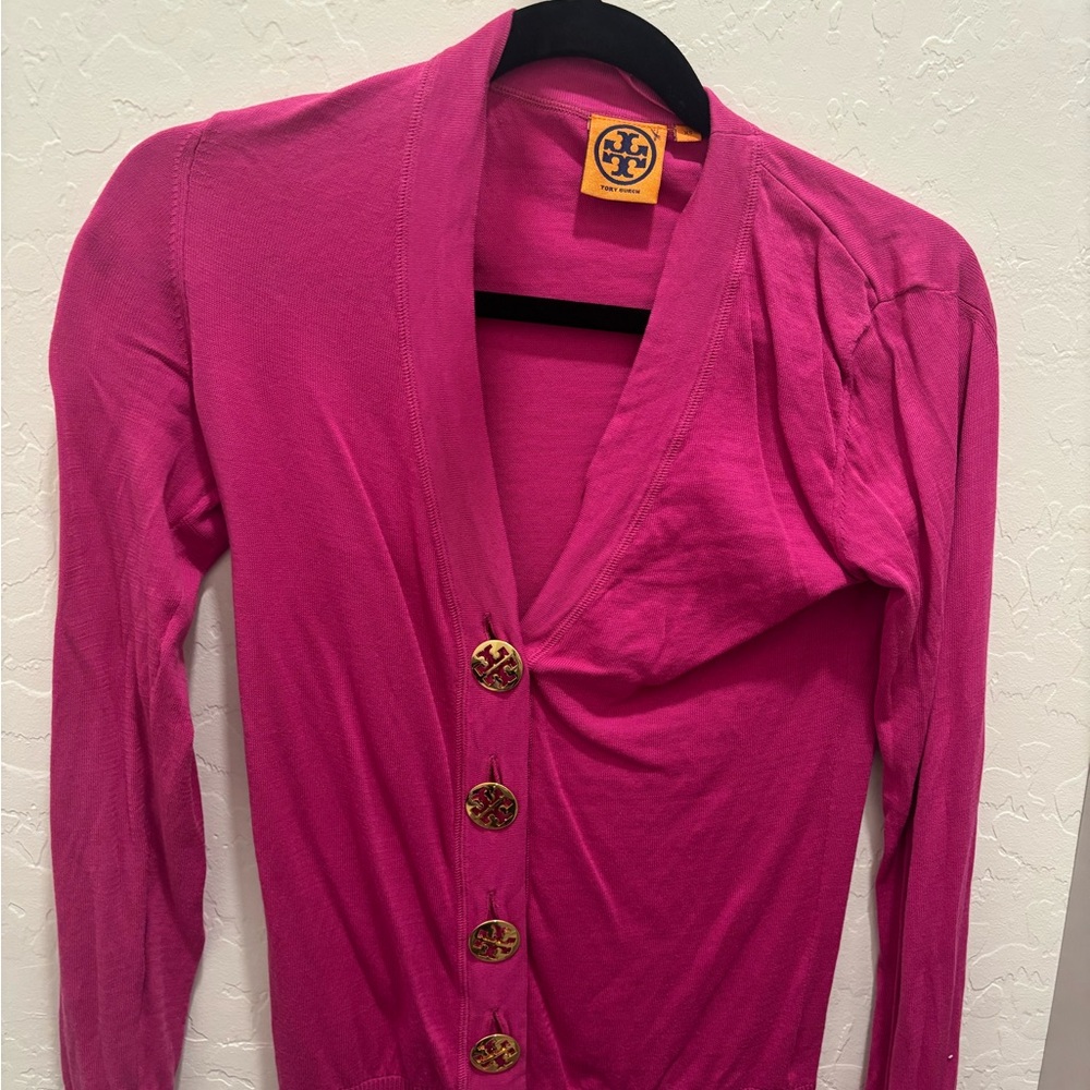 Tory Burch XS Pink Cardigan Sweater